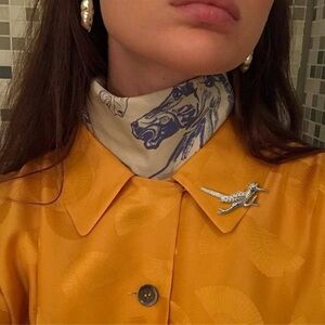 Silver Roadrunner Brooch